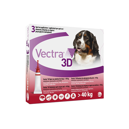 Ceva Salute Animale Vectra 3d maggiore 40 kg rosso 3 pipette