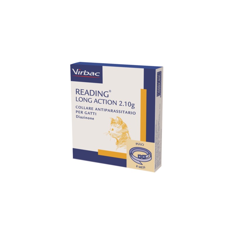 Virbac S. A. Reading Long Action 2.10 G Collare Antiparassitario Per Gatti