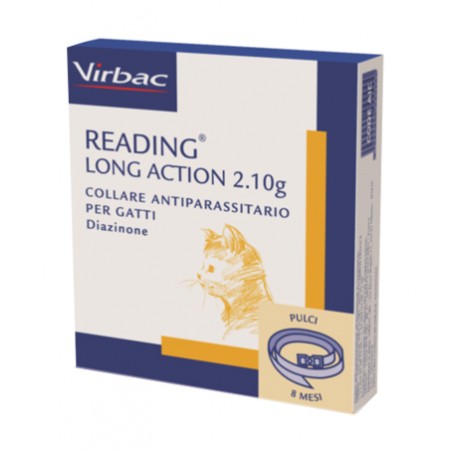 Virbac S. A. Reading Long Action 2.10 G Collare Antiparassitario Per Gatti