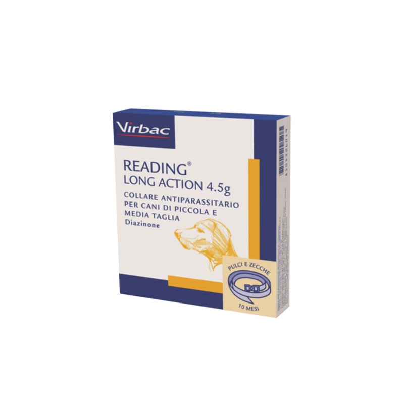 Reading Long Action 4.5g Collare Antiparassitario Per Cani Di Piccola E Media Taglia 6.3g Collare Antiparassitario