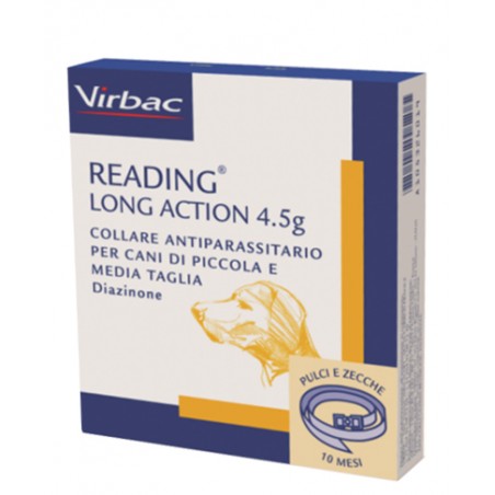 Reading Long Action 4.5g Collare Antiparassitario Per Cani Di Piccola E Media Taglia 6.3g Collare Antiparassitario