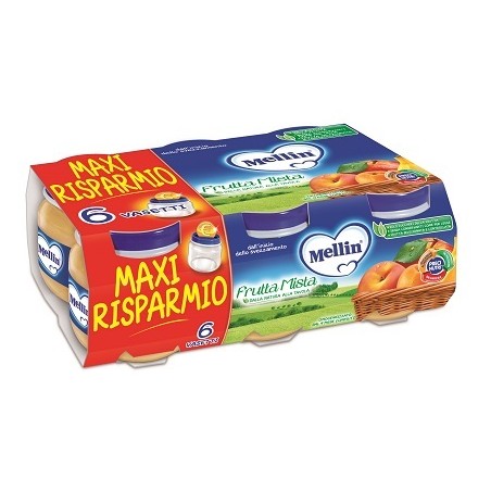 Danone Nutricia Soc. Ben. Mellin Omogeneizzato Frutta Mista 100 G 6 Pezzi