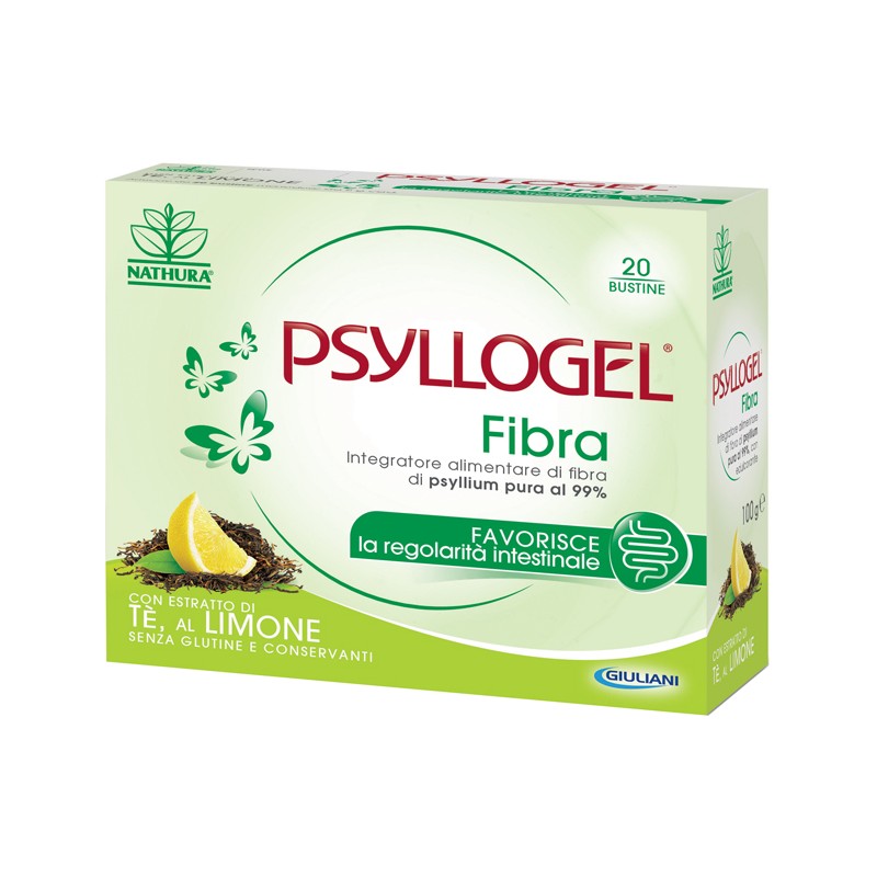 20 bustine di Psylogel Fibra Te Limone da Giuliani