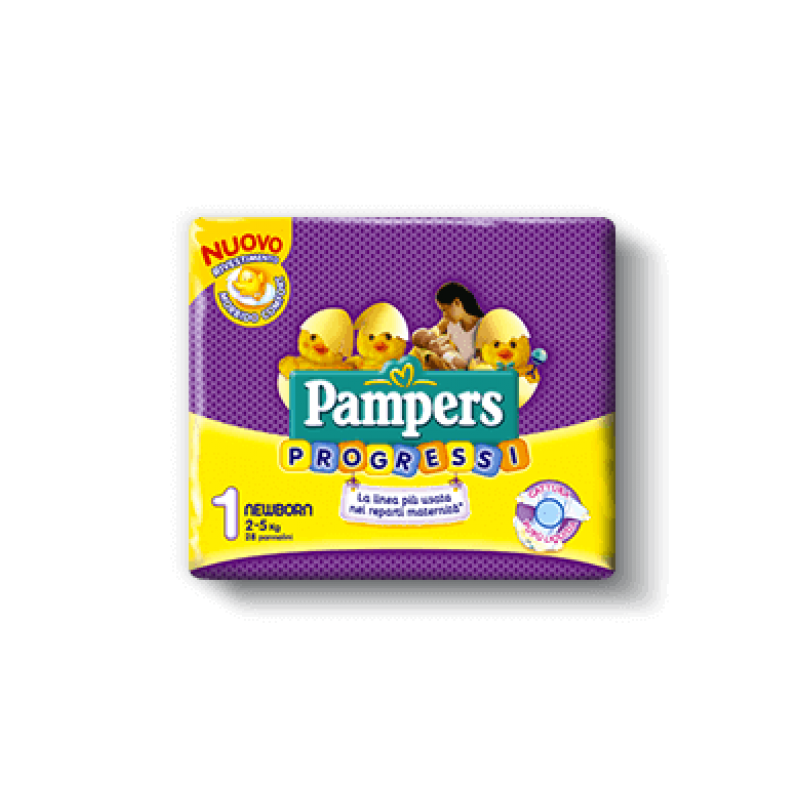 Fater Pampers Progressi Newborn Pannolino 1 2-5kg 28 Pezzi