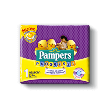 Fater Pampers Progressi Newborn Pannolino 1 2-5kg 28 Pezzi