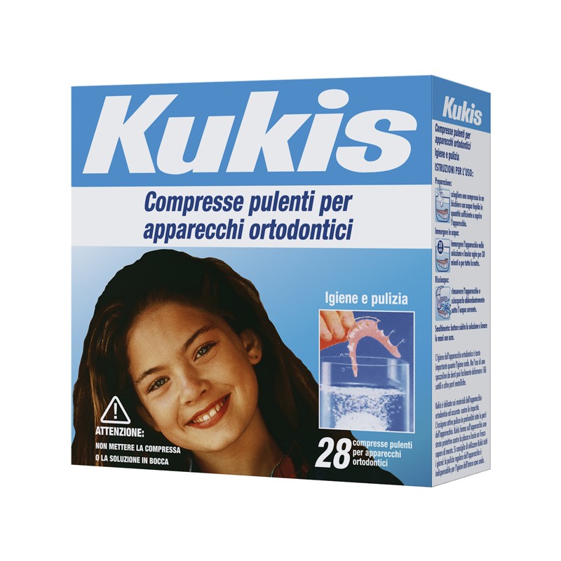 Procter & Gamble Kukis Cleanser 28 Compresse Per Pulizia Apparecchi Ortodontici