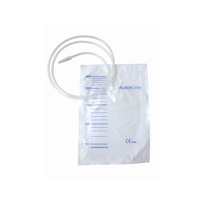 Teleflex Medical Sacca Di Drenaggio Letto Per Incontinenza 2000ml In Pvc Con Tubo Di Raccordo 130cm Diametro 5x7mm Monouso 30 Pe