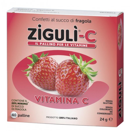 Falqui Prodotti Farmac. Ziguli C Fragola 40 Confetti 24 G