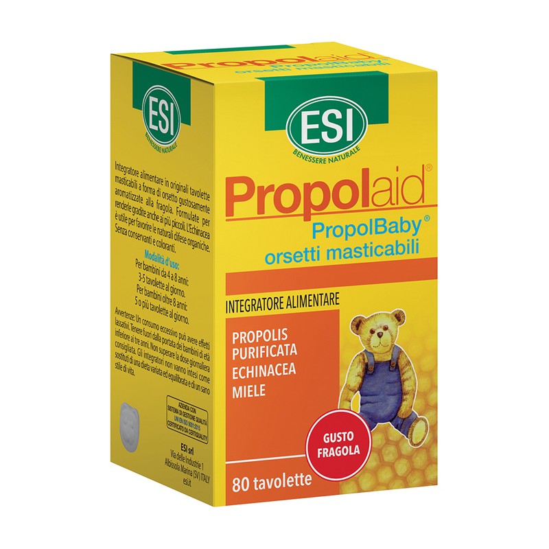 Esi Propolaid Propolbaby Orsetti 80 Compresse Masticabili