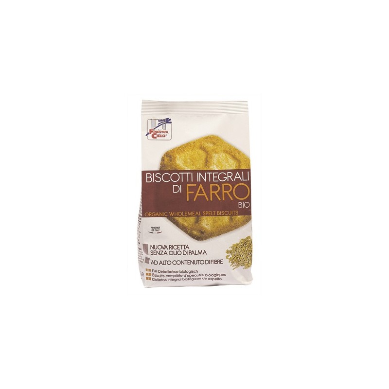 Biotobio Fsc Biscotti Integrali Di Farro Bioa Ad Alto Contenuto Di Fibre Con Olio Di Girasole Senza Olio Di Palma 400 G