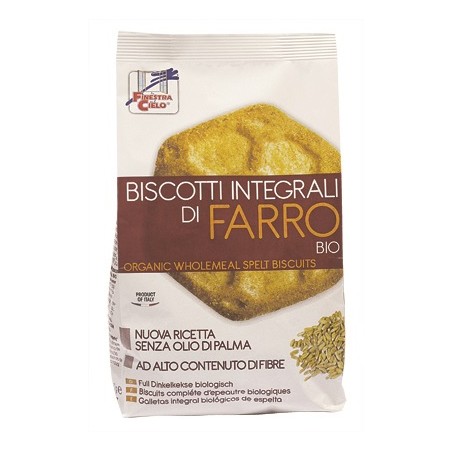 Biotobio Fsc Biscotti Integrali Di Farro Bioa Ad Alto Contenuto Di Fibre Con Olio Di Girasole Senza Olio Di Palma 400 G