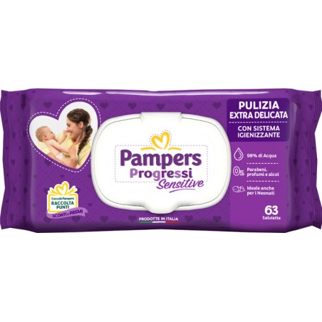 Fater Pampers Salviette Sensitive Aloe Ric 63 Pezzi