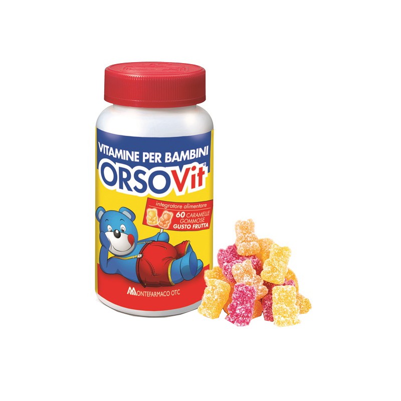 Montefarmaco Otc Orsovit Caramelle Gommose Vitamina Bambini Senza Glutine 60 Pezzi