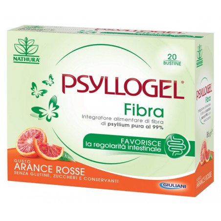 Psyllogel Fibra per la motilità intestinale - 20 Bustine Gusto Arance Rosse