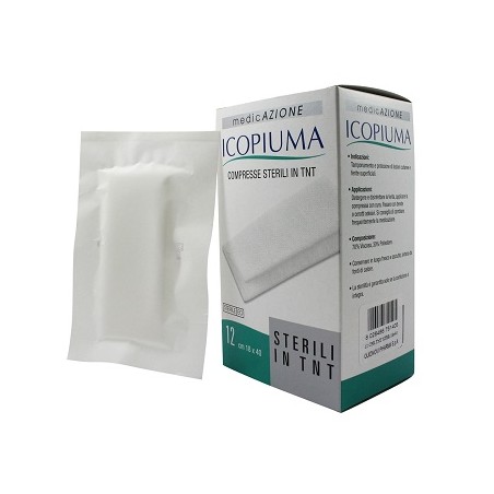 Desa Pharma Garza Compressa In Tessuto Non Tessuto Icopiuma Adesiva 18x40 Cm 12 Pezzi