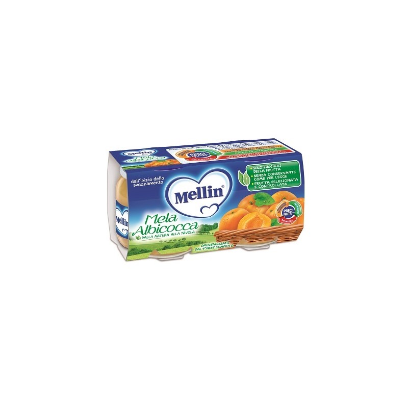 Danone Nutricia Soc. Ben. Mellin Omogeneizzato Mela/albicocca 100 G 2 Pezzi