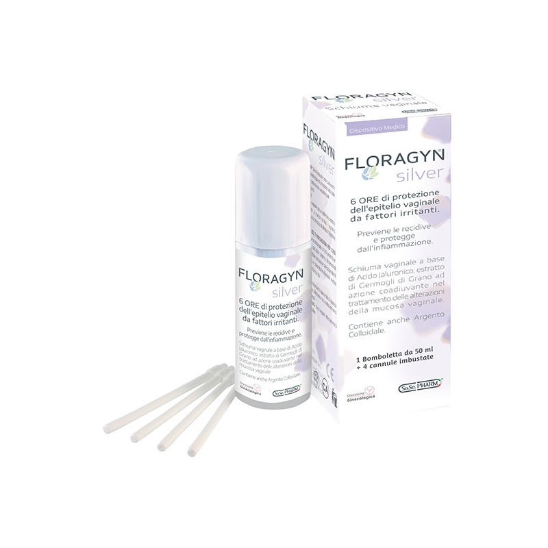 So. Se. Pharm Floragyn Silver Schiuma Vaginale Con Argento Colloidale 50 Ml