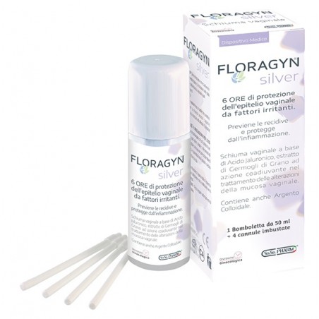 So. Se. Pharm Floragyn Silver Schiuma Vaginale Con Argento Colloidale 50 Ml