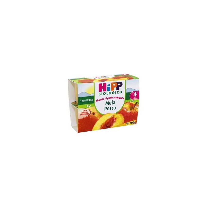 Hipp Italia Hipp Bio Frutta Grattuggiata Mela Pesca 4x100 G