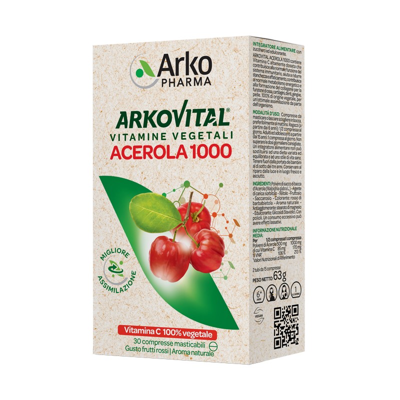 Arkofarm Arkovital Acerola 1000 30 Compresse Masticabili