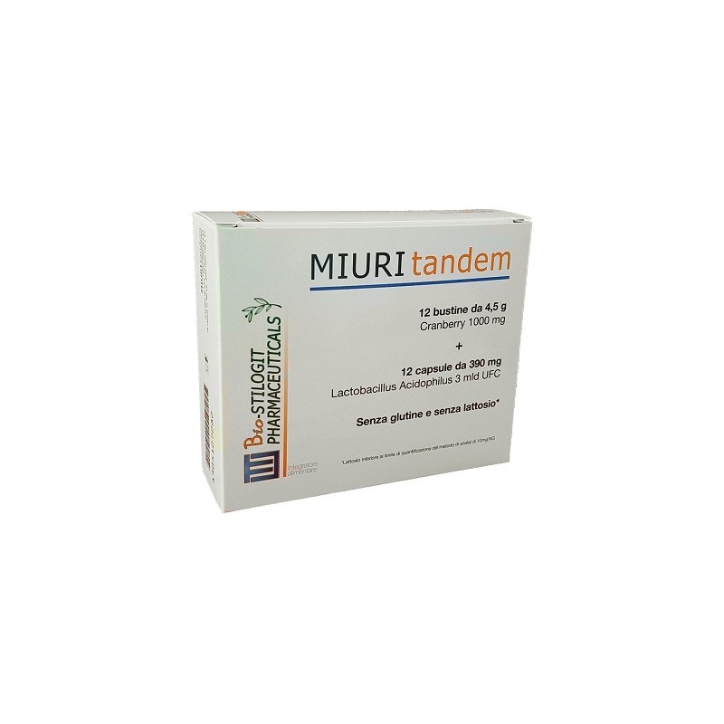 Bio Stilogit Pharmaceutic. Miuri Tandem 12 Bustine + 12 Capsule