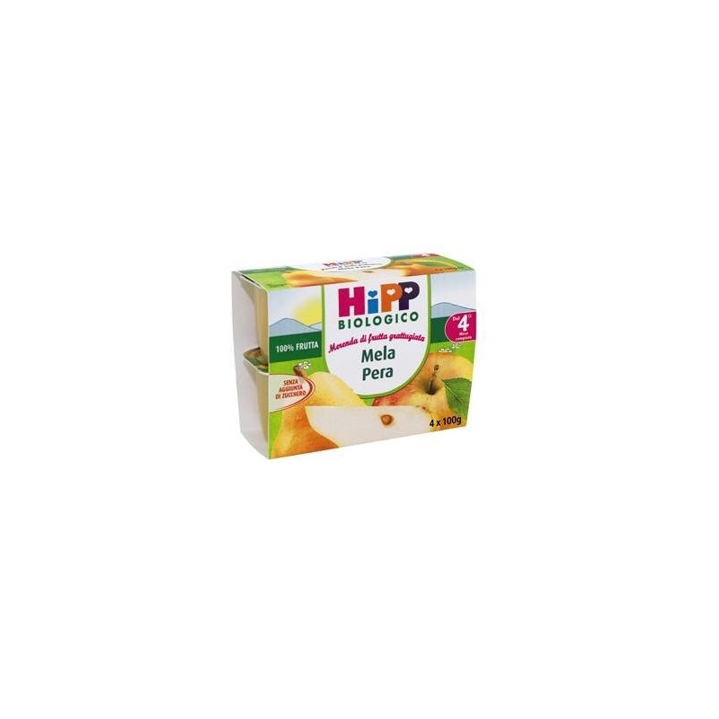 Hipp Italia Hipp Bio Frutta Grattuggiata Mela Pera 4x100 G