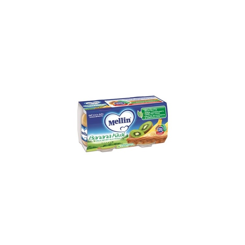 Danone Nutricia Soc. Ben. Mellin Omogeneizzato Banana Kiwi 100 G 2 Pezzi