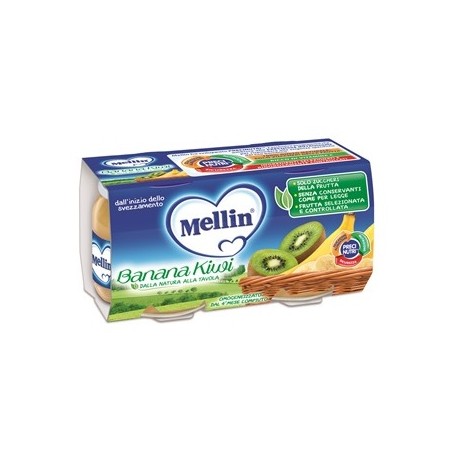 Danone Nutricia Soc. Ben. Mellin Omogeneizzato Banana Kiwi 100 G 2 Pezzi