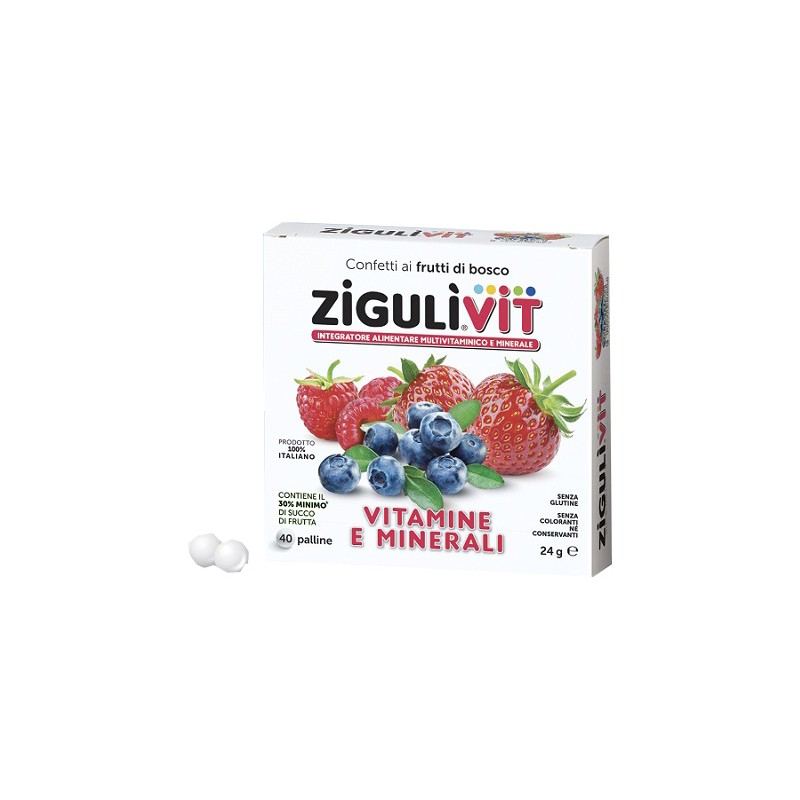 Falqui Prodotti Farmac. Ziguli Vit Fruttibosco 40 Confetti