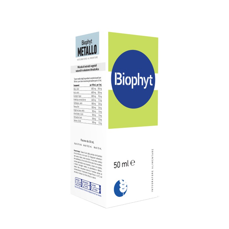 Biogroup Societa' Benefit Biophyt Metallo 50 Ml Soluzione Idroalcolica