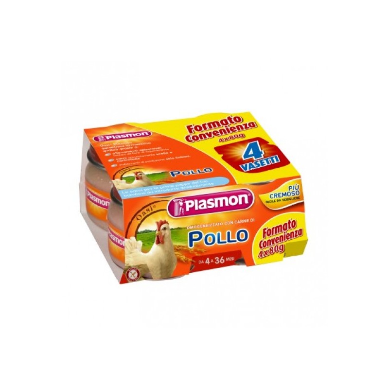 Plasmon Omogeneizzato Pollo Con Gift 4 X 80 G