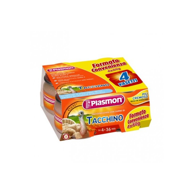 Plasmon Omogeneizzato Tacchino 4 X 80 G Con Gift