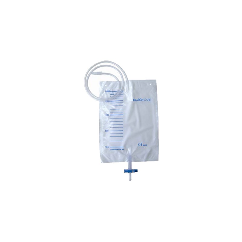 Teleflex Medical Sacca Raccolta Urina Da Letto In Pvc Volume 2000 Ml Valvola Di Non Ritorno Rubinetto Scarico T-tap Tubo Di Racc