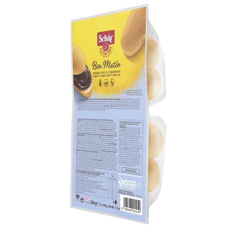 Dr. Schar Schar Bon Matin Panini Dolci E Morbidi Senza Lattosio 2 Pezzi Da 100 G