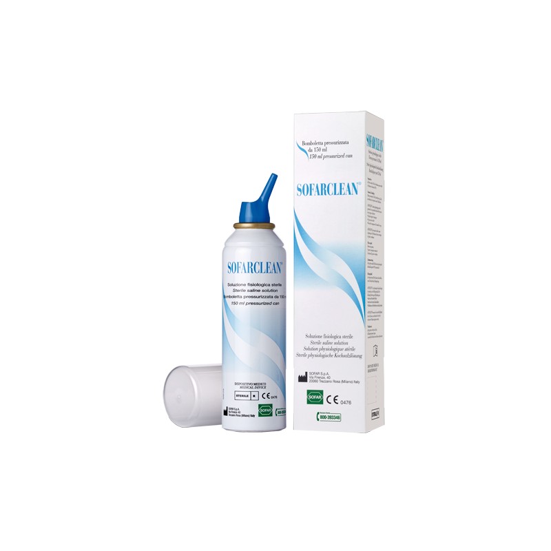 Alfasigma Soluzione Fisiologica Sofarclean 150ml In Bomboletta Pressurizzata