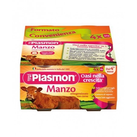 Plasmon Omogeneizzato Manzo 4 X 80 G