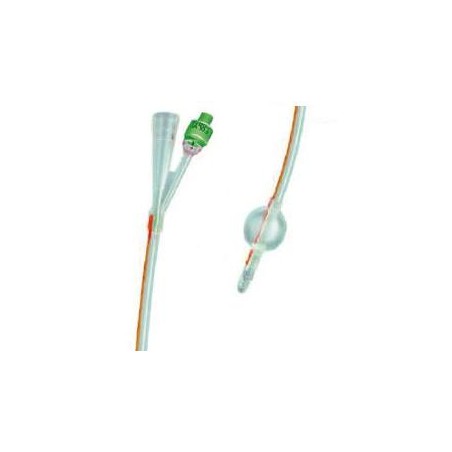 Safety Catetere Foley In Silicone Trasparente A 2 Vie Con Palloncino 5-10ml Diametro Ch16 5,33mm Lunghezza 40cm