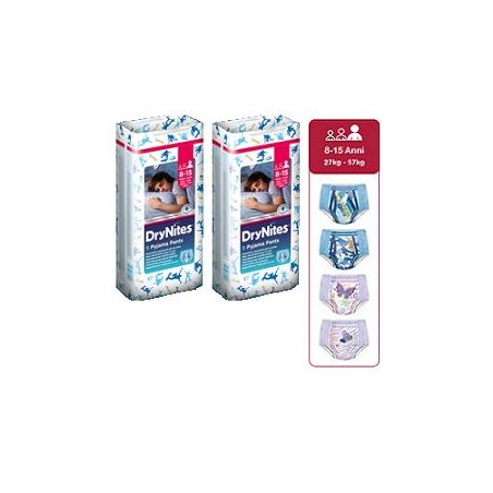 Perfetti Van Melle Italia Pannolino Huggies Drynites 8/15 Anni Boy L 27/57kg 9 Pezzi