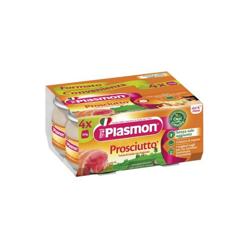 Plasmon Omogeneizzato Prosciutto Cotto 4 X 80 G