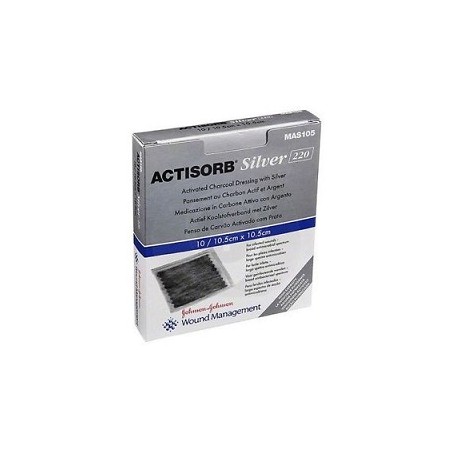 3m Italia Actisorb Silver Medicazione In Carbone Attivo Con Argento 10,5x10,5 Cm 3 Pezzi