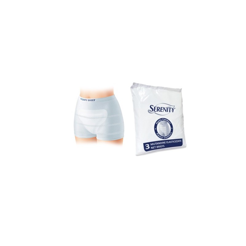 Mutandina A Rete Per Incontinenza Serenity Panty Comfort S 3 Pezzi