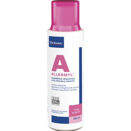 Virbac Allermyl Shampoo Per Cute Sensibile E Prurito Cane E Gatto 200 Ml