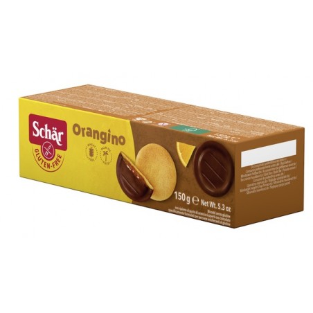 Dr. Schar Schar Orangino Biscotti Con Ripieno Al Gusto Di Arancia Ricoperti Con Cioccolato 150 G