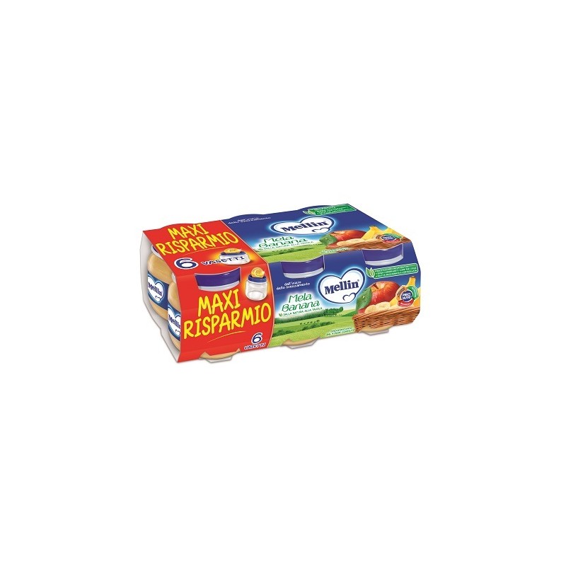 Danone Nutricia Soc. Ben. Mellin Omogeneizzato Mela Banana 100 G 6 Pezzi