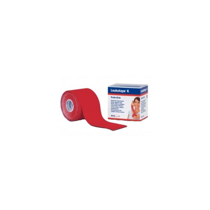 Essity Italy Benda Adesiva Leukotape K Per Taping Fisioterapico Larghezza 5 Cm Lunghezza 5 M Colore Rosso In Rotolo