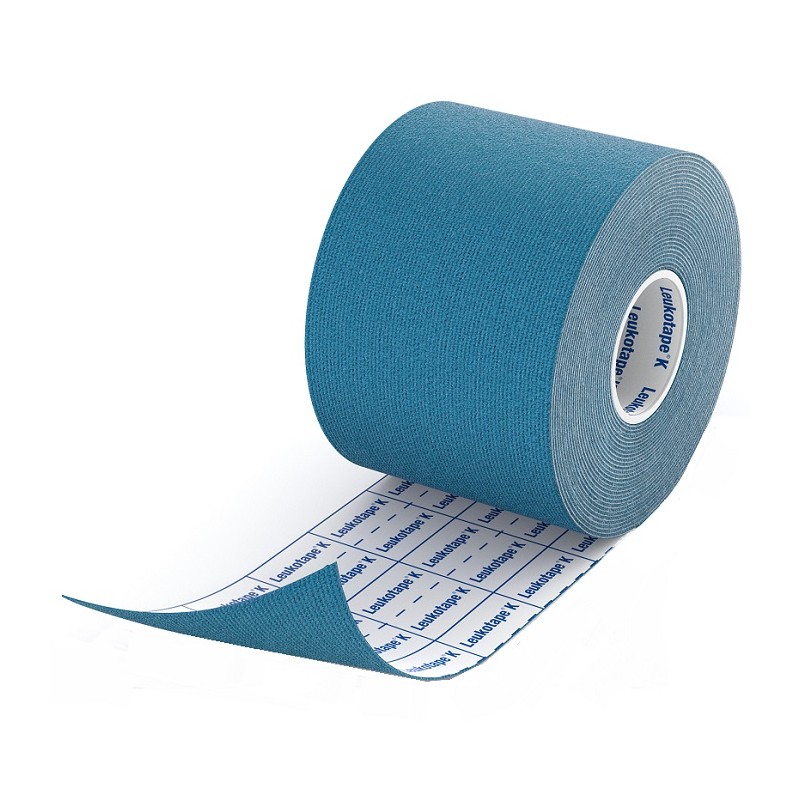 Essity Italy Benda Adesiva Leukotape K Per Taping Fisioterapico Larghezza 5 Cm Lunghezza 5 M Colore Blu In Rotolo