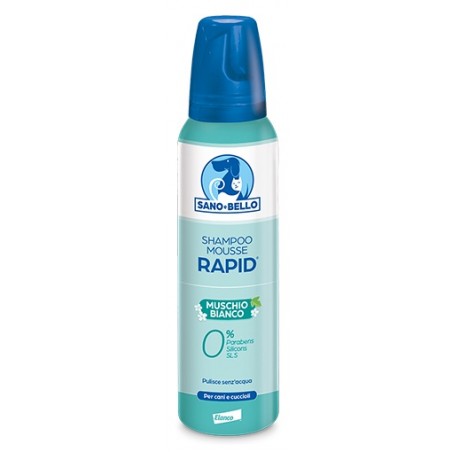 Elanco Italia Sano E Bello Shampoo Mousse Rapid Nf Muschio Bianco 300 Ml