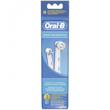 Procter & Gamble Oralb Ortho Care Essentials Testine Spazzolino Elettrico Apparecchio Ortodontico 3 Pezzi