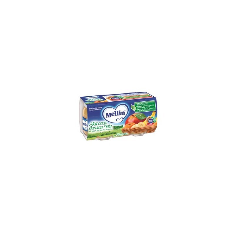 Danone Nutricia Soc. Ben. Mellin Omogeneizzato Albicocca Banana Mela 100 G 2 Pezzi