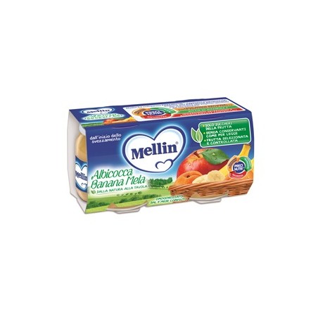 Danone Nutricia Soc. Ben. Mellin Omogeneizzato Albicocca Banana Mela 100 G 2 Pezzi